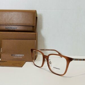 Authentic BURBERRY Brown Novacheck Eyeglasses - New with Packaging